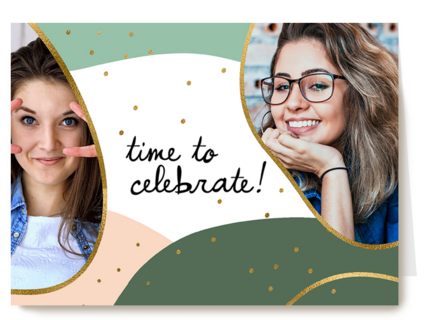 gefeliciteerd kaart fotokaart time to celebrate
