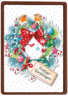 Roodborstjes kerstkrans