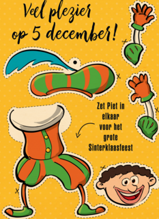 Sinterklaaskaart Maak zelf je piet