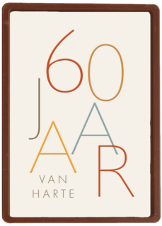 Stijlvolle verjaardagskaart 60 jaar van harte
