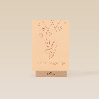 jullie zeggen ja met metallic hartjes