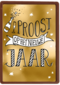 nieuwjaarskaart hip goud proost op het nieuwe jaar