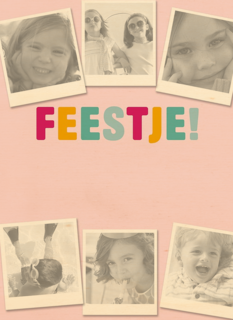 roze uitnodiging kinder feestje meisje