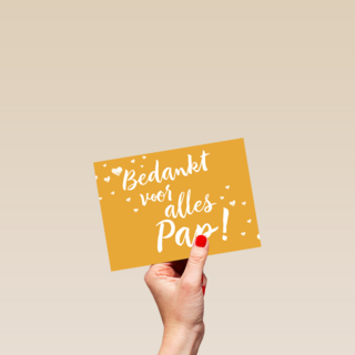 Vaderdag kaart bedankt voor alles pap