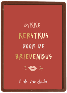 Dikke kerstkus brievenbus