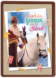 sinterklaas kaart naam groeten van de sint