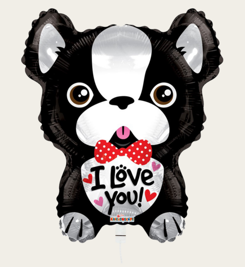Ballon Hondje I Love You Multi