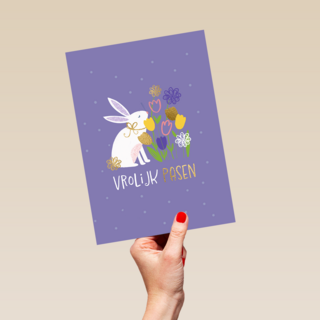 Pasen Konijn eieren paars