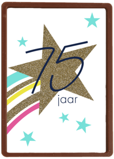 een stralende 75ste verjaardag met deze kaart