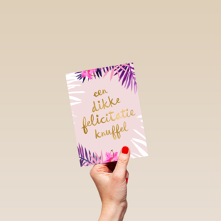 Trouwdagkaart Een dikke felicitatie knuffel