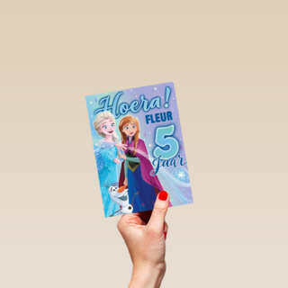 Frozen verjaardagskaart 5 jaar