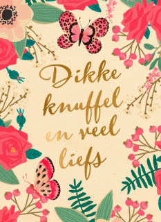 zomaar kaart dikke knuffel en veel liefs