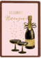 nieuwjaar kaart champagne bubbels