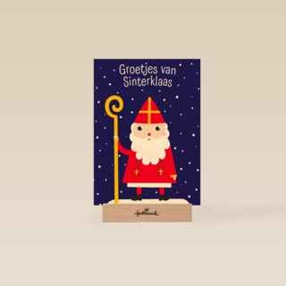 Sinterklaaskaart getekend Groetjes van Sinterklaas