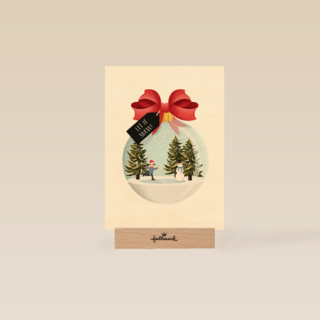 kerstbal met landschap