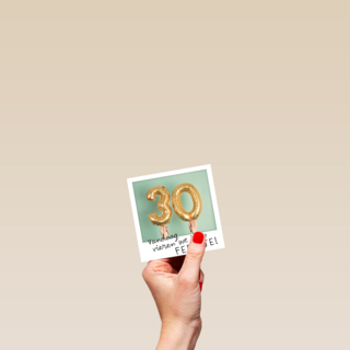 polaroid 30 jaar oud dertig