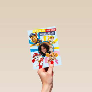 Paw Patrol kaart verjaardag fotokaart