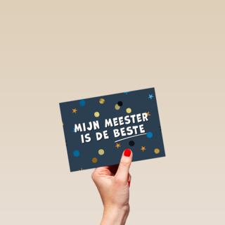 mijn meester is de beste met eze confettikaart