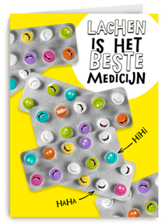 Lachen is het beste medicijn geel