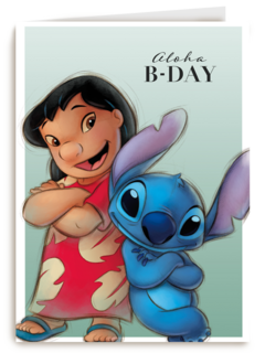Lilo and Stitch verjaardagskaart aloha birthday
