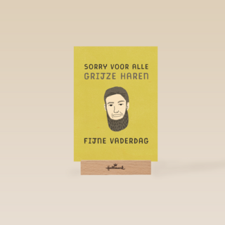 vaderdag kaart grijze haren