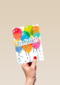 proficiat met ballonnen en confetti
