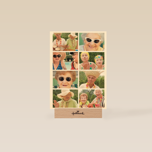 dubbele fotokaart staand acht gelijke foto