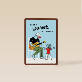 Vaderdagkaart daddy you rock my world
