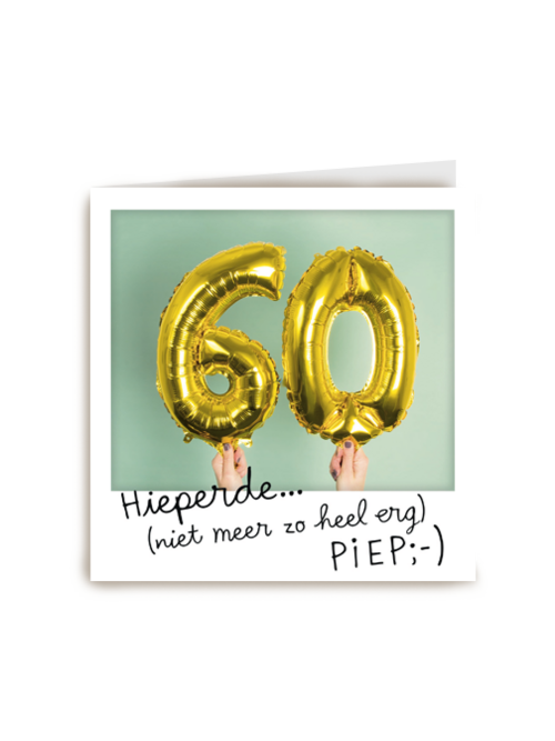 polaroid kaart 60 jaar geworden
