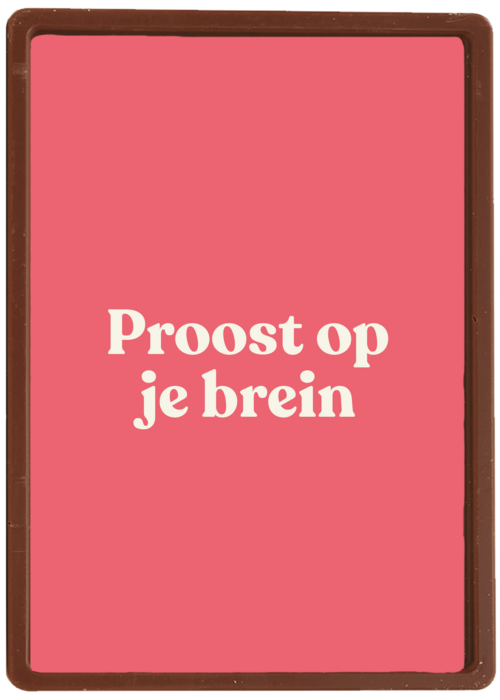 Geslaagd kaart Proost op je brein