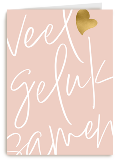 Love Story Veel Geluk Samen Roze