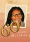 Verjaardagskaart foto vrouw 60 jaar