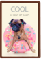 Op kamp kaart Cool hondje met donut