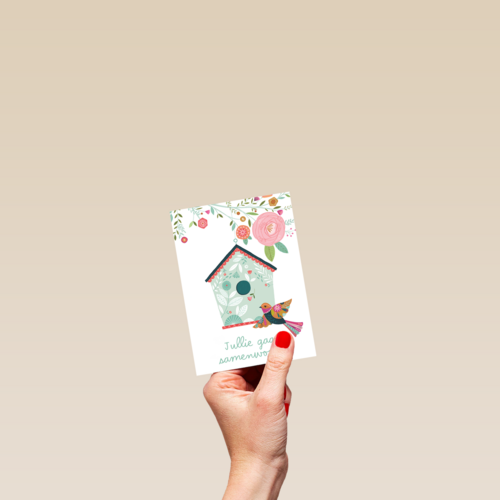 samenwonen kaart vogelhuisje