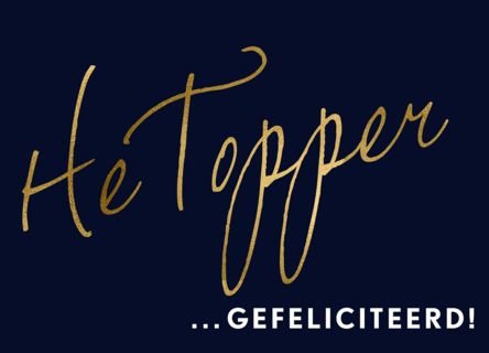 Verjaardagskaart gefeliciteerd topper