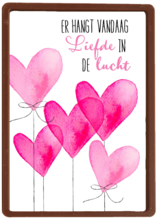 Trouwdagkaart Er hangt vandaag liefde in de lucht