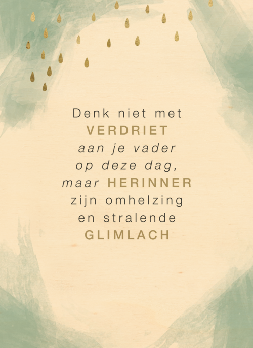 denk niet met verdriet