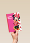 minnie mouse in jurk met rode stippen