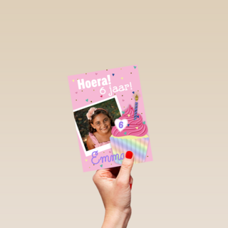 Verjaardag Polaroid Cupcake