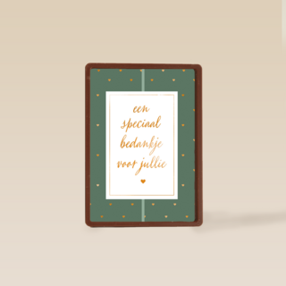 bedanktkaart een speciaal bedankje voor jullie