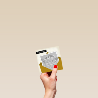 verhuisd envelop ruitjespapier