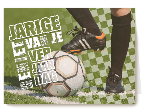 voeten met voetbal