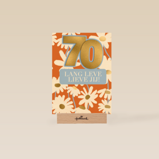 een bloemige verjaardagskaart voor 70