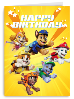 Paw Patrol Happy Birthday geel