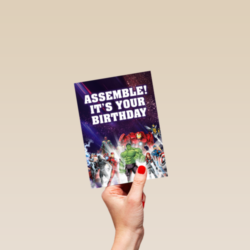 avengers assemble its your birthday verjaardagskaart