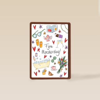 Moederdagkaart Illustratie Fijne moederdag Matia Studio