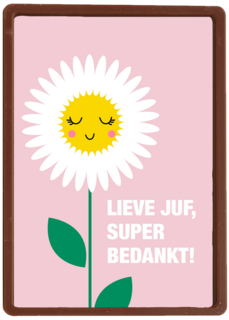 Bedanktkaart juf Lieve juf super bedankt bloem