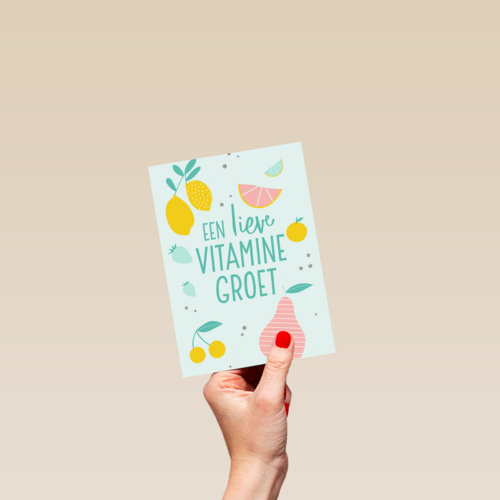 Beterschapskaart een lieve vitaminegroet