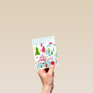 Kinderpostzegels ijsbaan dorp