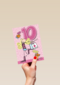 verjaardag leeftijden 10 jaar roze